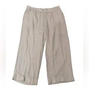 Old Navy Women's Cream Wide Leg Pants Linen Rayon Size XL